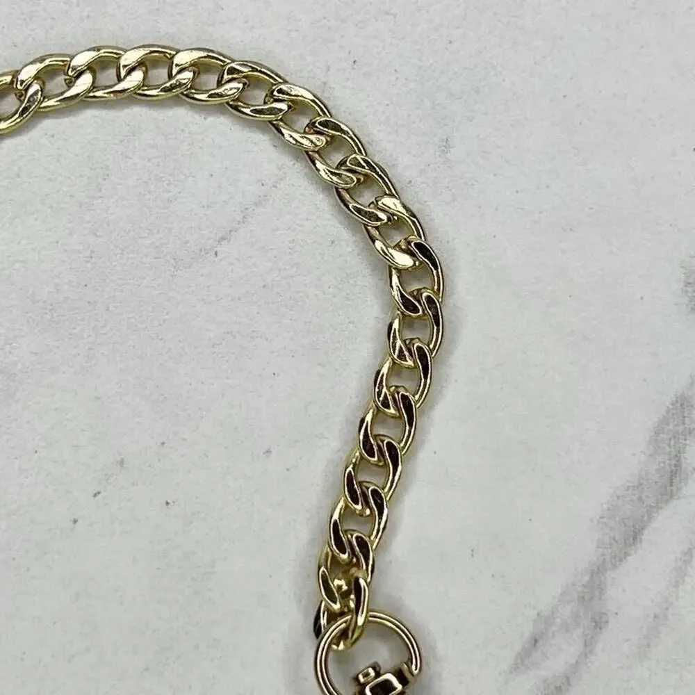 Gold Tone Skinny Chain Link Purse Handbag Bag Replacement Strap ✨